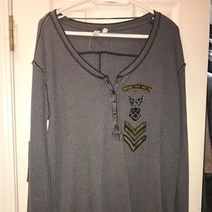 dark navy free people top